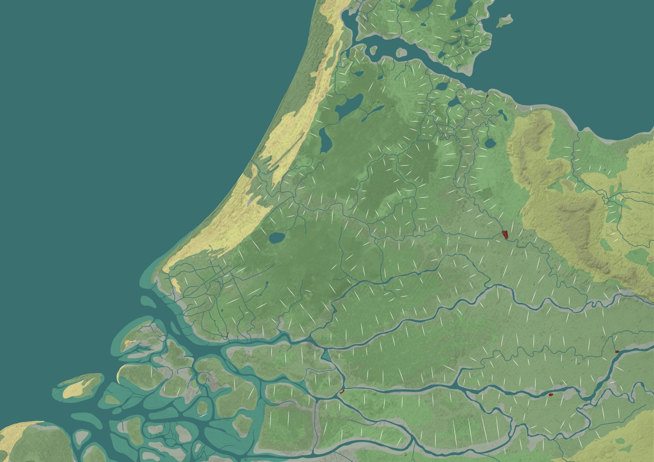 Ingezette ontginningen in het Hollandse veengebied aan het begin van de dertiende eeuw